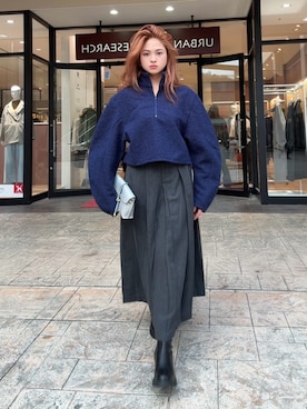 「アイテム（その他トップス、ブルー系）」を使った、Princessさん（レディース・156cm）の秋コーディネート