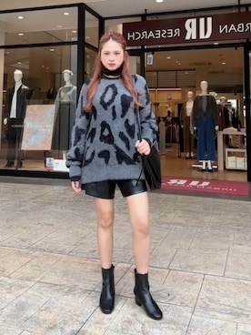 「ハイネックトップス」｜Princessさん（レディース・156cm）の秋コーディネート