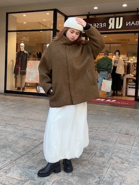 「アイテム（テーラードジャケット、イエロー系）」を使った、Princessさん（レディース・156cm）の秋コーディネート