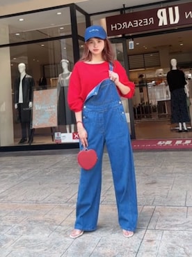 「アイテム（サロペット/オーバーオール）」を使った、Princessさん（レディース・156cm）の秋コーディネート