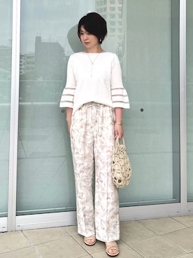 「オペークドットクリップ」｜「アイテム（サンダル）」を使った、yoko060080さん（レディース・169cm）の春コーディネート