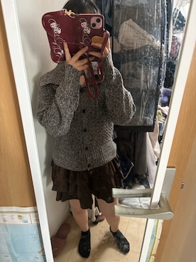 「GRL（グレイル）のアイテム（ニット/セーター）」を使った、momoko555さん（レディース・146cm）の秋コーディネート