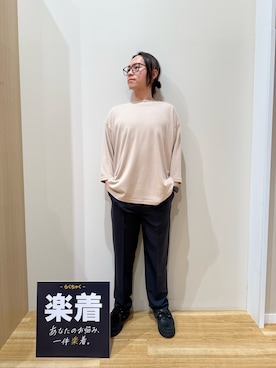 「ITEMS URBANRESEARCH（アイテムズ アーバンリサーチ）の接触冷感ポンチ7分袖トップス（Tシャツ/カットソー、ベージュ系）」を使った、YUANさん（メンズ・168cm）の春コーディネート