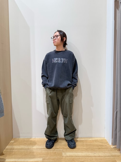 セール】パウダー加工 裏起毛スウェットプルオーバー（スウェット