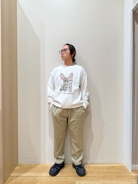 「アイテム（スウェット）」を使った、YUANさん（メンズ・168cm）の秋コーディネート