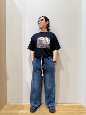 「ITEMS URBANRESEARCH（アイテムズ アーバンリサーチ）のLEGENDARY ARTWORK PRINT T-SHIRTS（T Shirts、その他）」を使った、YUANさん（メンズ・168cm）の夏コーディネート