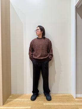 「アイテム（スラックス）」を使った、YUANさん（メンズ・168cm）の秋コーディネート