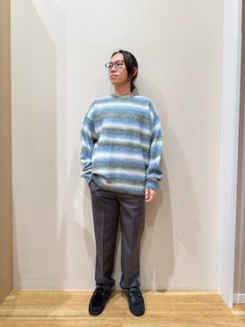 「アイテム（パンツ）」を使った、YUANさん（メンズ・168cm）の冬コーディネート