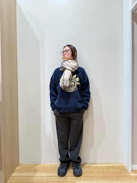 「アイテム（ニット/セーター）」を使った、YUANさん（メンズ・168cm）の秋コーディネート