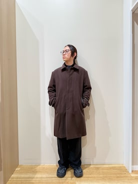 「シンプル」｜「アイテム（その他アウター）」を使った、YUANさん（メンズ・168cm）の冬コーディネート