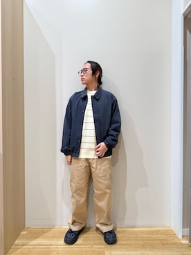 「アイテム（ブルゾン）」を使った、YUANさん（メンズ・168cm）の秋コーディネート