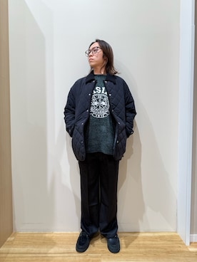 「アイテム（トップス）」を使った、YUANさん（メンズ・168cm）の冬コーディネート