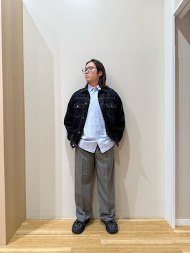 「アイテム（デニムジャケット）」を使った、YUANさん（メンズ・168cm）の秋コーディネート