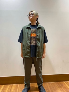 「アイテム（ベスト）」を使った、YUANさん（メンズ・168cm）の夏コーディネート