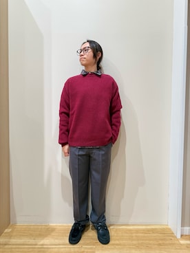 「アイテム（トップス）」を使った、YUANさん（メンズ・168cm）の冬コーディネート