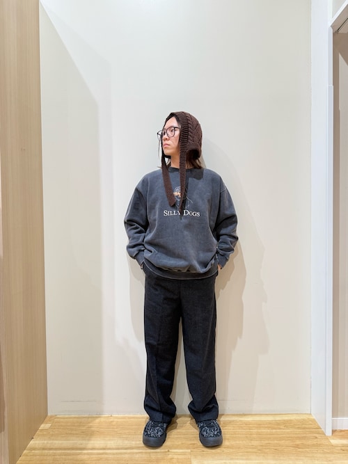 セール】パウダー加工 裏起毛スウェットプルオーバー（スウェット