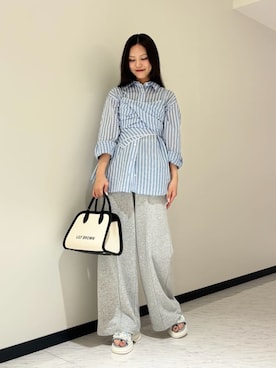 「LILY BROWN（リリーブラウン）のアイテム（パンツ）」を使った、LILY BROWNさん（レディース・158cm）の春コーディネート