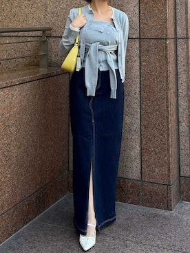 「LILY BROWN（リリーブラウン）のアイテム（スカート）」を使った、LILY BROWNさん（レディース・151cm）の春コーディネート