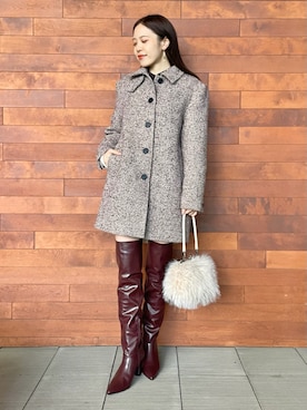 「LILY BROWN（リリーブラウン）のアイテム（その他アウター）」を使った、LILY BROWNさん（レディース・156cm）の冬コーディネート