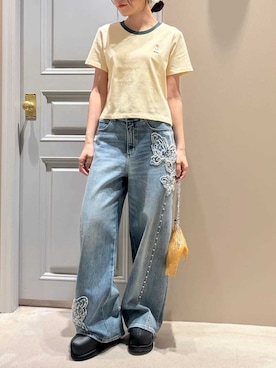 「LILY BROWN（リリーブラウン）の【LILY BROWN×UGG】　W GOLDENSTAR HI CLOG（その他シューズ、ブラック系）」を使った、LILY BROWNさんの夏コーディネート