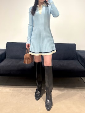 「オンライン限定」｜LILY BROWNさん（レディース・155cm）の冬コーディネート
