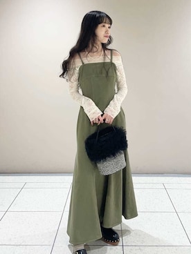 「LILY BROWN（リリーブラウン）のアイテム（トップス）」を使った、LILY BROWNさん（レディース・157cm）の春コーディネート