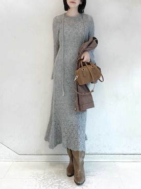 LILY BROWNさん（レディース・154cm）の冬コーディネート