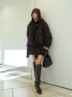 「LILY BROWN（リリーブラウン）のアイテム（ダウンジャケット/コート）」を使った、LILY BROWNさん（レディース・150cm）の冬コーディネート