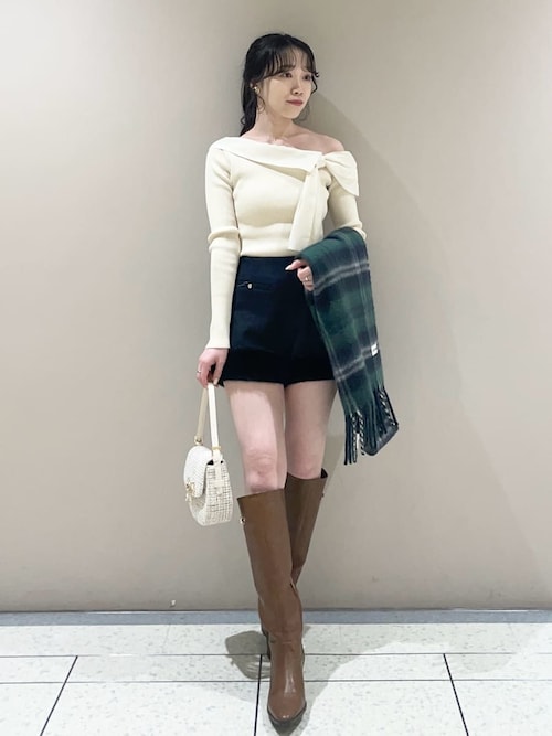 リボンディテールドッキングニット（ニット/セーター）｜LILY BROWN