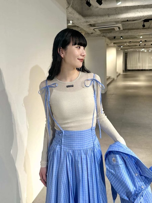 Lily Brownシャツ Lily Brown （リリーブラウン)LilyBearシュシュセットシアーシャツ 26