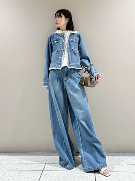 「アイテム（キーホルダー）」を使った、LILY BROWNさん（レディース・157cm）の夏コーディネート