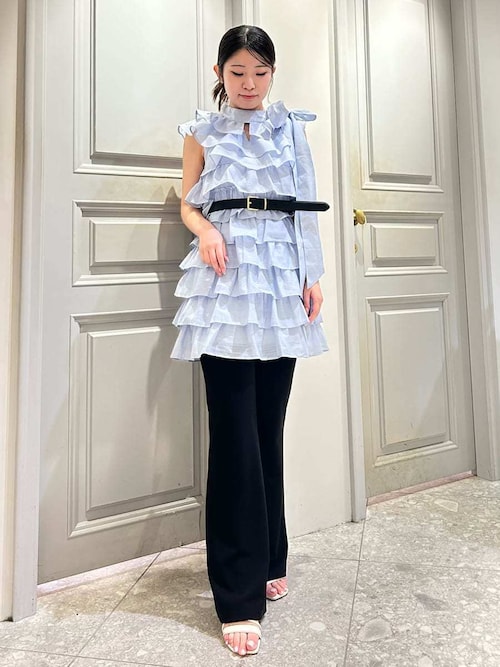 フリルボウタイミニドレス（ドレス）｜LILY BROWN（リリー