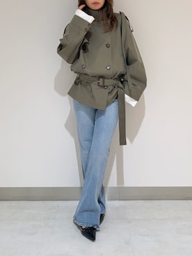 「LILY BROWN（リリーブラウン）のアイテム（デニムパンツ）」を使った、LILY BROWNさん（レディース・152cm）の秋コーディネート