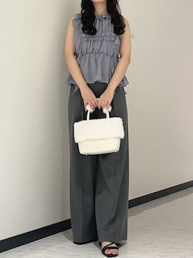 「LILY BROWN（リリーブラウン）のアイテム（パンツ）」を使った、LILY BROWNさん（レディース・158cm）の夏コーディネート