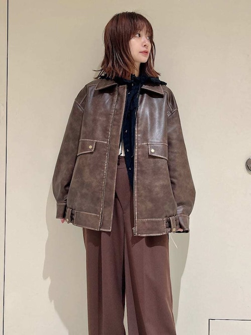 LILY BROWN リリーブラウン☆ヴィンテージレザーブルゾン リリーブラウン LILY BROWN ヴィンテージレザーブルゾン （BRW