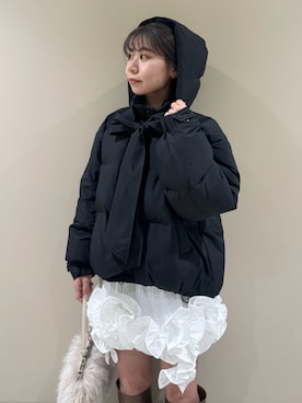 「LILY BROWN（リリーブラウン）のアイテム（ダウンジャケット/コート）」を使った、LILY BROWNさん（レディース・152cm）の冬コーディネート
