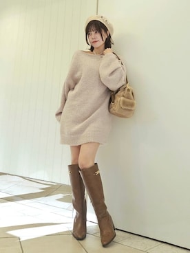 「アイテム（ハンチング/ベレー帽）」を使った、LILY BROWNさん（レディース・150cm）の秋コーディネート