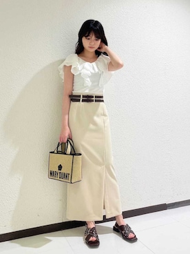 「LILY BROWN（リリーブラウン）のアイテム（スカート）」を使った、LILY BROWNさん（レディース・162cm）の夏コーディネート