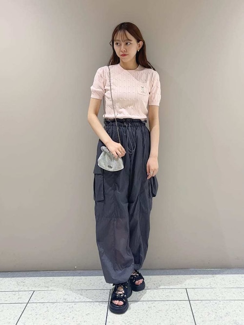 B01646 リリーブラウンLILY BROWN ハーフニットプルオーバー