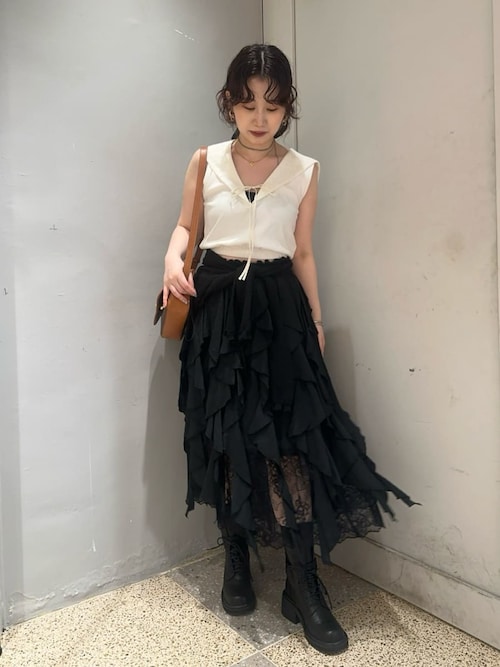 LILY BROWN（リリーブラウン） スカート ラッフルフリル2wayスカート