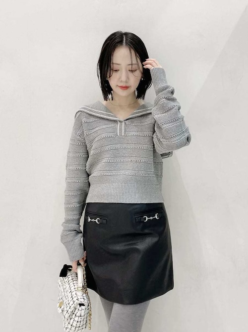 セール】フロントビットデザインミニスカート（スカート）｜LILY BROWN