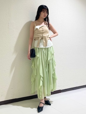 「LILY BROWN（リリーブラウン）のアイテム（スカート）」を使った、LILY BROWNさん（レディース・162cm）の夏コーディネート