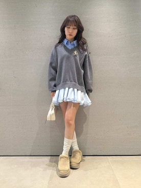 「アイテム（ブローチ/コサージュ）」を使った、LILY BROWNさん（レディース・152cm）の夏コーディネート