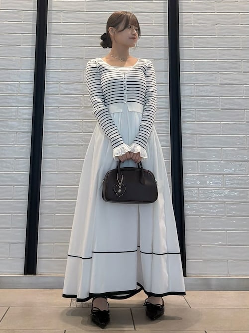 完売色♥️新作新品✨LILY BROWNニットドッキングビスチェワンピース ニットドッキングビスチェワンピース(ニットワンピース)｜ワンピース