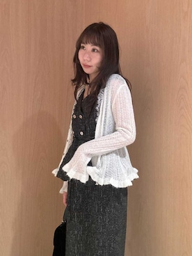 「アイテム（アンダーウェア）」を使った、LILY BROWNさん（レディース・152cm）の冬コーディネート