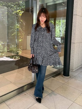 「LILY BROWN（リリーブラウン）のハートパンプス（パンプス、ブラック系）」を使った、LILY BROWNさんの夏コーディネート