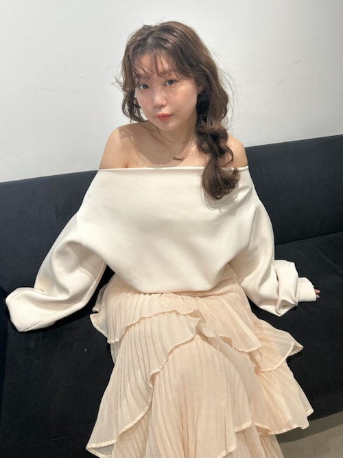 rinko【新品】ボンディングオフショルスウェット ボンディングオフショルスウェット(スウェット・トレーナー