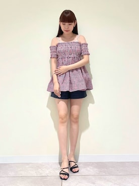 「スタイルアップ」｜LILY BROWNさん（レディース・167cm）の夏コーディネート