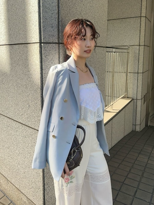カップインレースベアトップス（Tシャツ/カットソー）｜LILY BROWN
