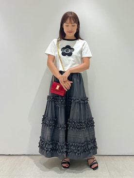 「LILY BROWN（リリーブラウン）のアイテム（スカート）」を使った、LILY BROWNさん（レディース・153cm）の夏コーディネート